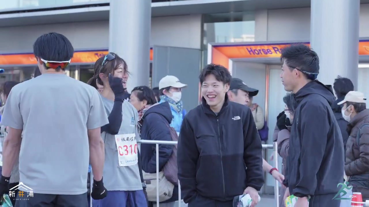 しながわシティランで交流するP2M Running Clubの参加者